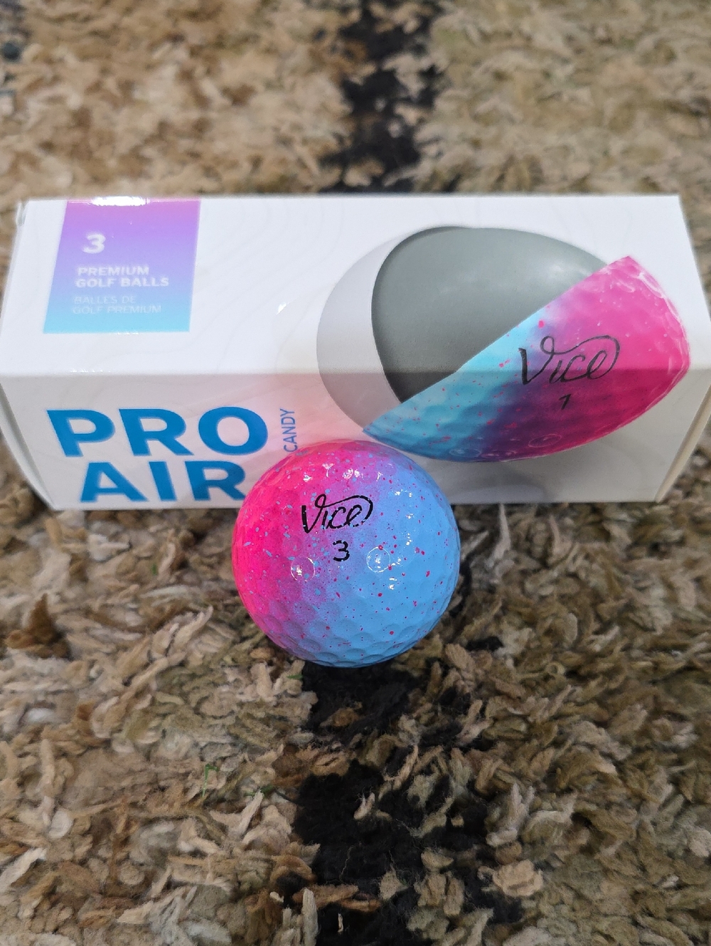 Pro Air Cotton Candy Pink & Blue Golf Balls - 3 Pack